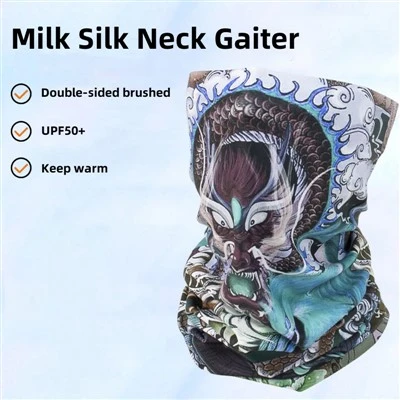 Upf 50+ Thermo -Doppelmilch -Seidenhals -Gitter